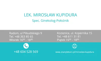 Ginekolog, Radom, lek. Mirosław Kupidura